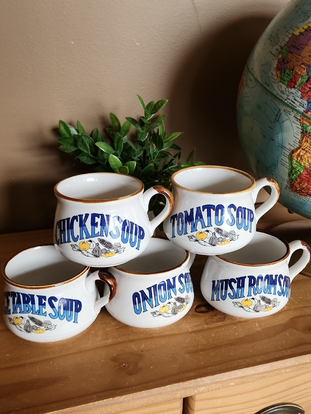 Vintage Stoneware Soup Mug Bowl